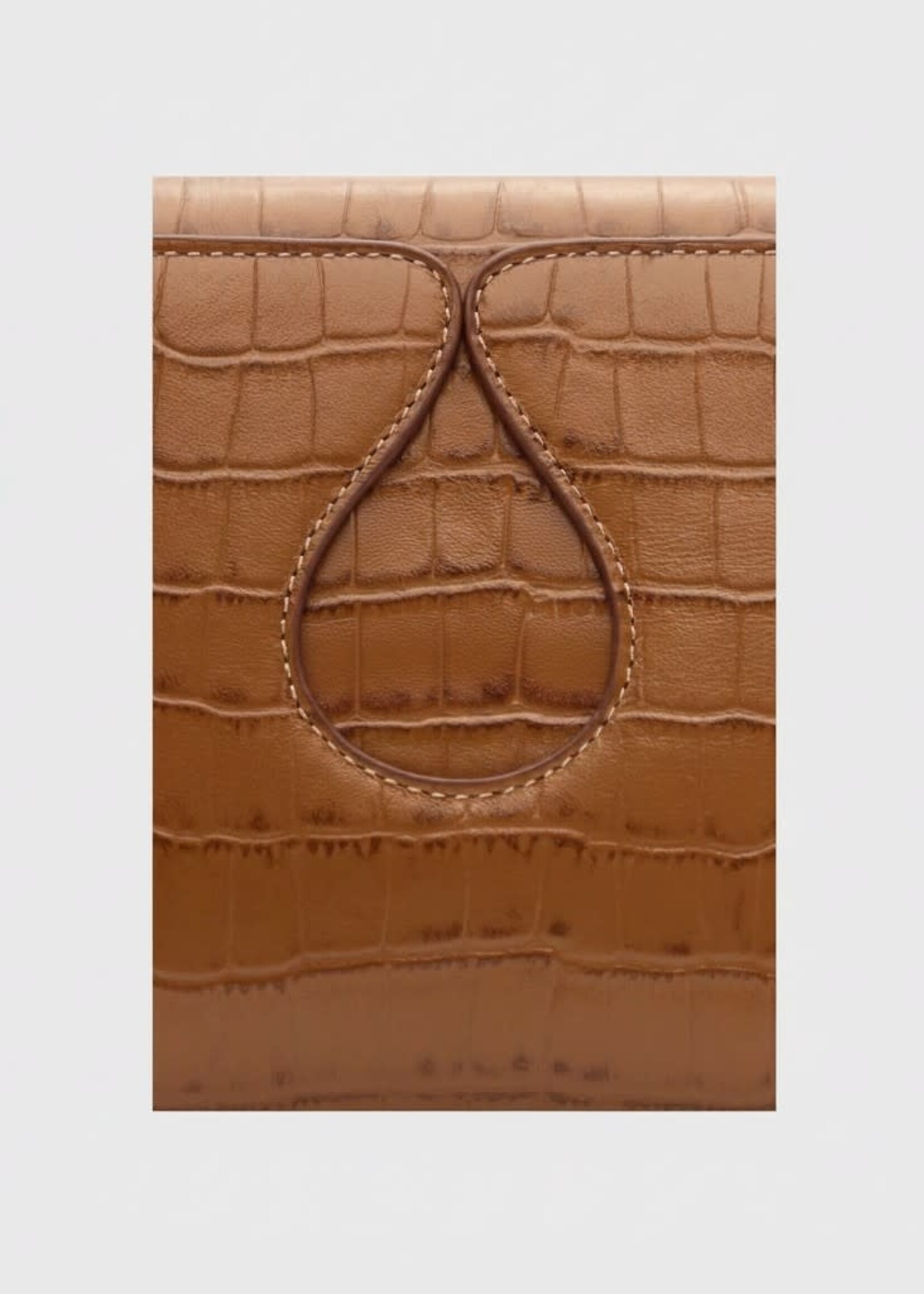 Destree Destree Bag, Brown, Gabrielle Croco Embossed Crossbody Bag in Camel