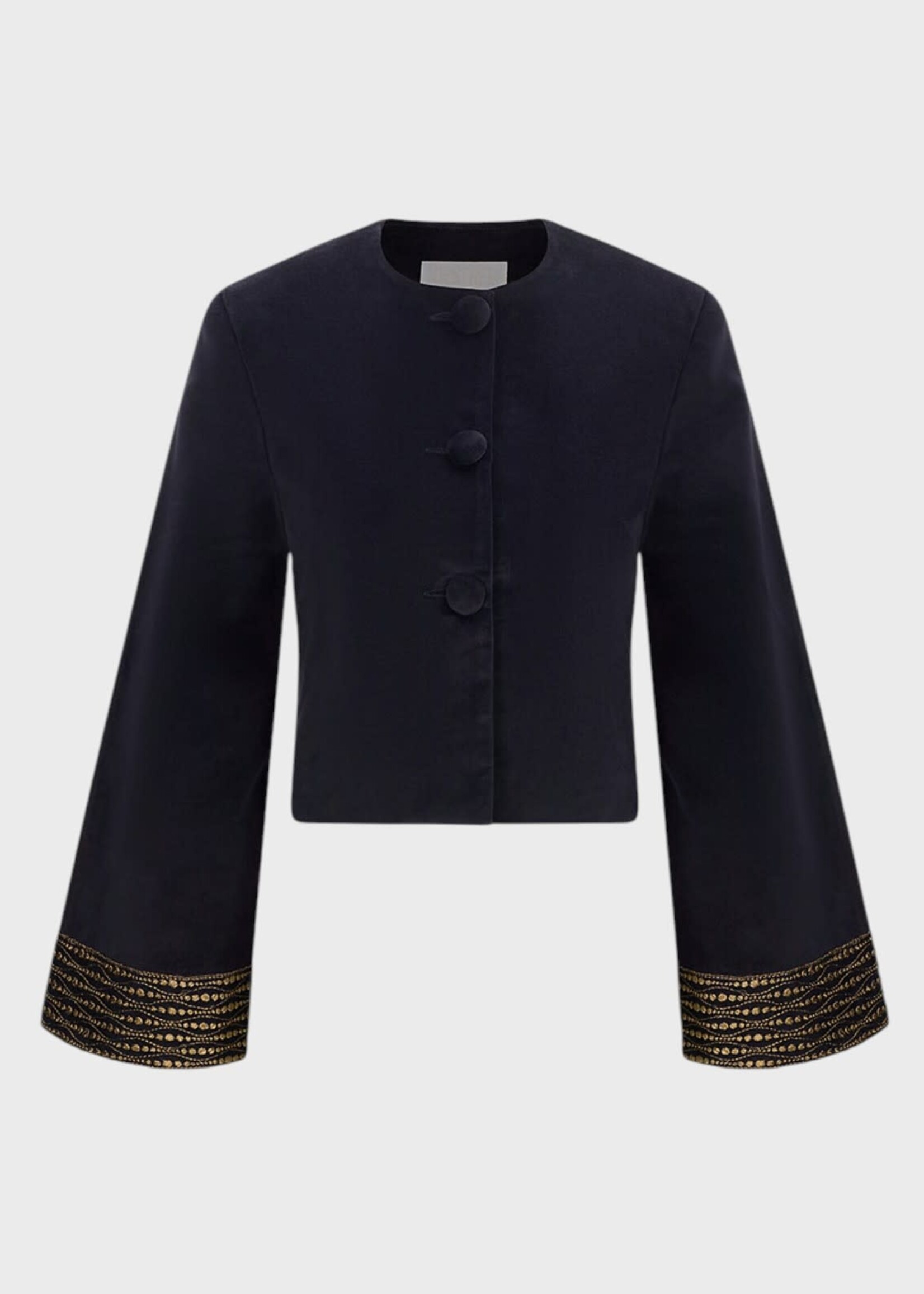 Destree Destree Top, Black, Ruby Velvet & Lace Cropped Jacket in Black
