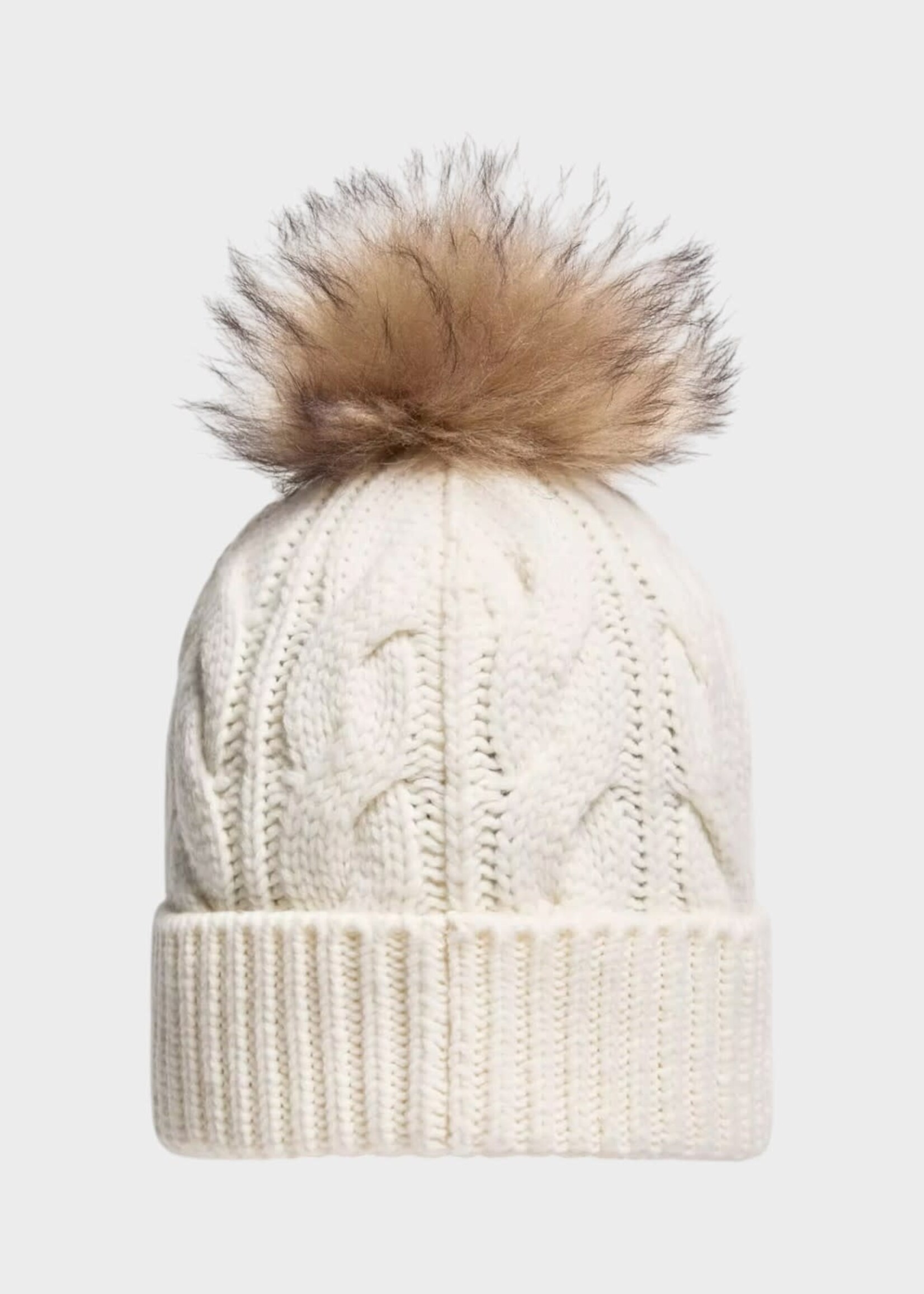 Moncler Grenoble Mocler Grenoble Hat, White, Wool & Cashmere Beanie w/ Pom Pom
