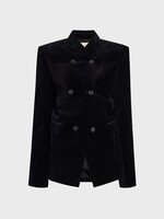 Khaite Khaite Jacket, Black, Rolo Velvet Double Breasted Jacket