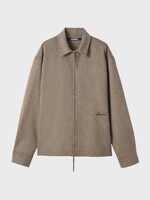 Jacquemus Jacquemus Shirt, Beige, La Chemise Flash Wool Zipped Shirt In Beige