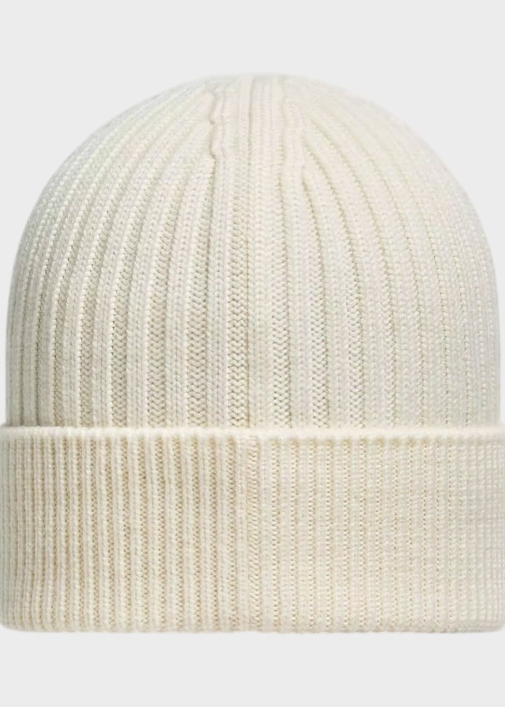 Moncler Grenoble Moncler Grenoble Hat, White, Wool Ribbed Beanie w/ Logo Embroidery