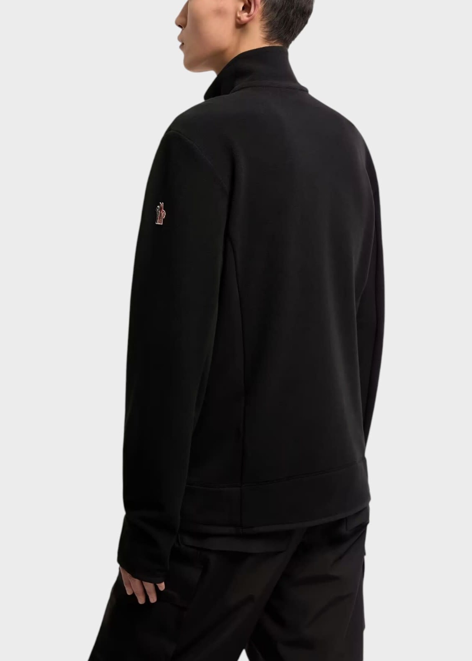 Moncler Grenoble Moncler Grenoble Sweatshirt, Black, Half Zip Polo Neck w/ Logo Patch