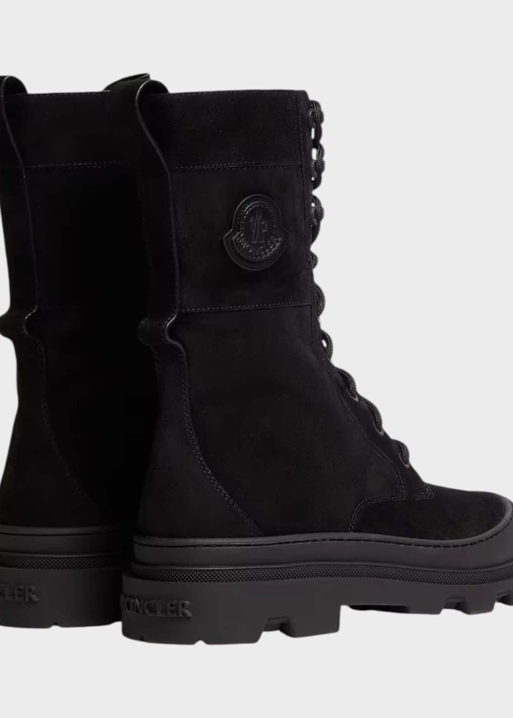 Moncler Grenoble Moncler Grenoble Boots, Black, Vera Suede Leather Lace Up High Ankle Boots