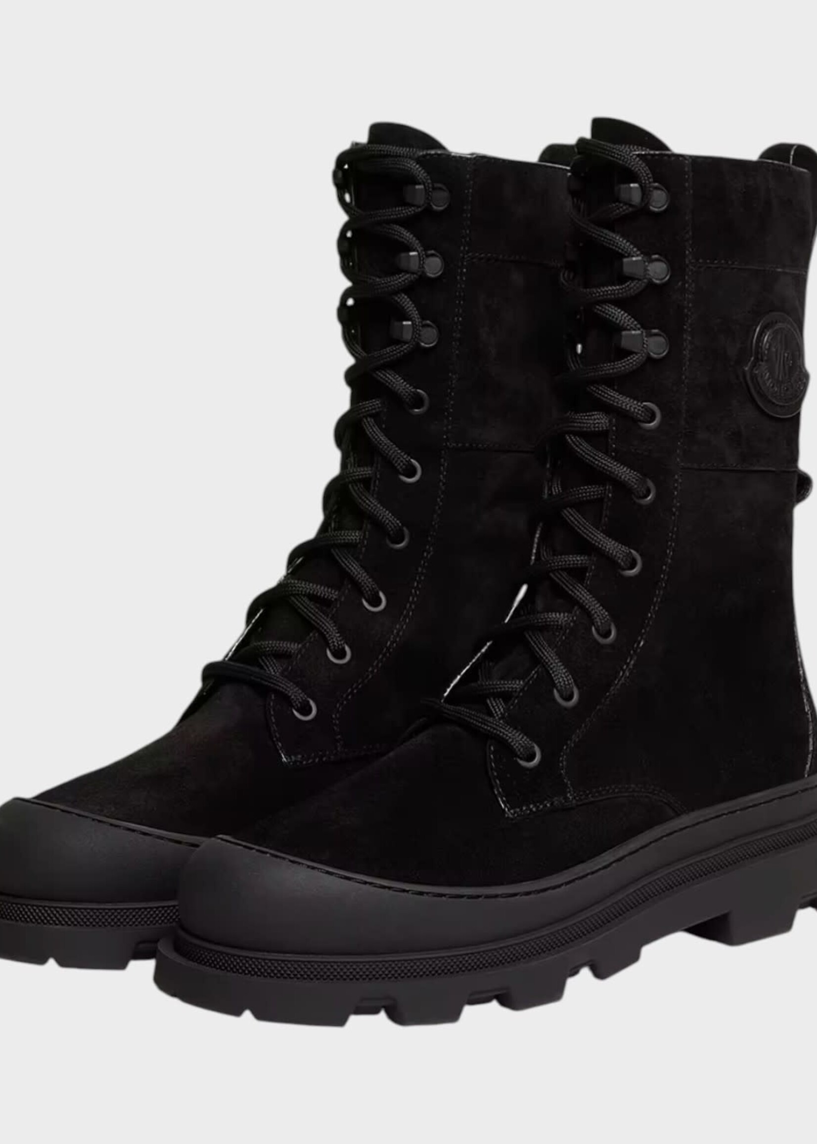 Moncler Grenoble Moncler Grenoble Boots, Black, Vera Suede Leather Lace Up High Ankle Boots
