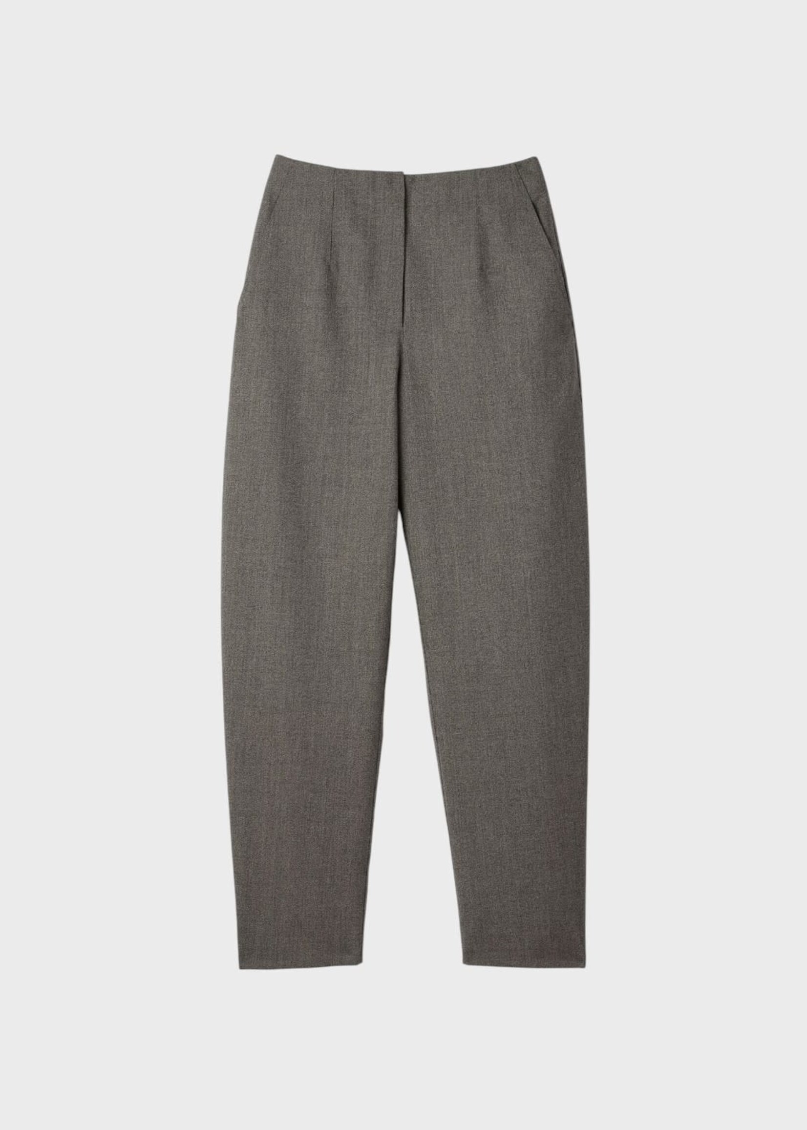 Jacquemus Jacquemus Trousers, Brown, Le Pantalon Citta Wool Straight Tailored Pants In Dark Brown
