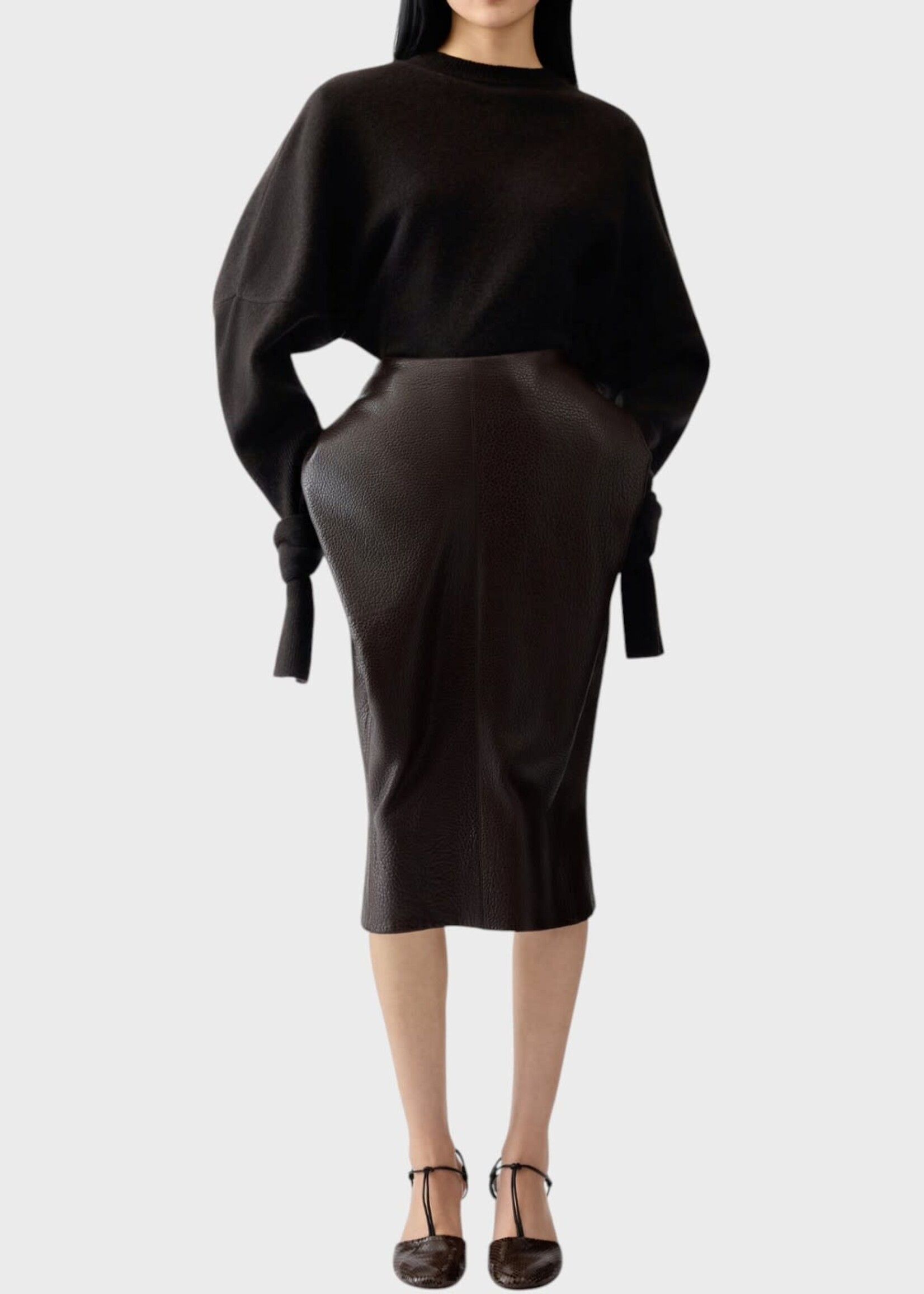 Jacquemus Jacquemus Knitwear, Brown, Le Pull Fiocco Wool & Cashmere Bat Armmoth Sweater In Dark Brown
