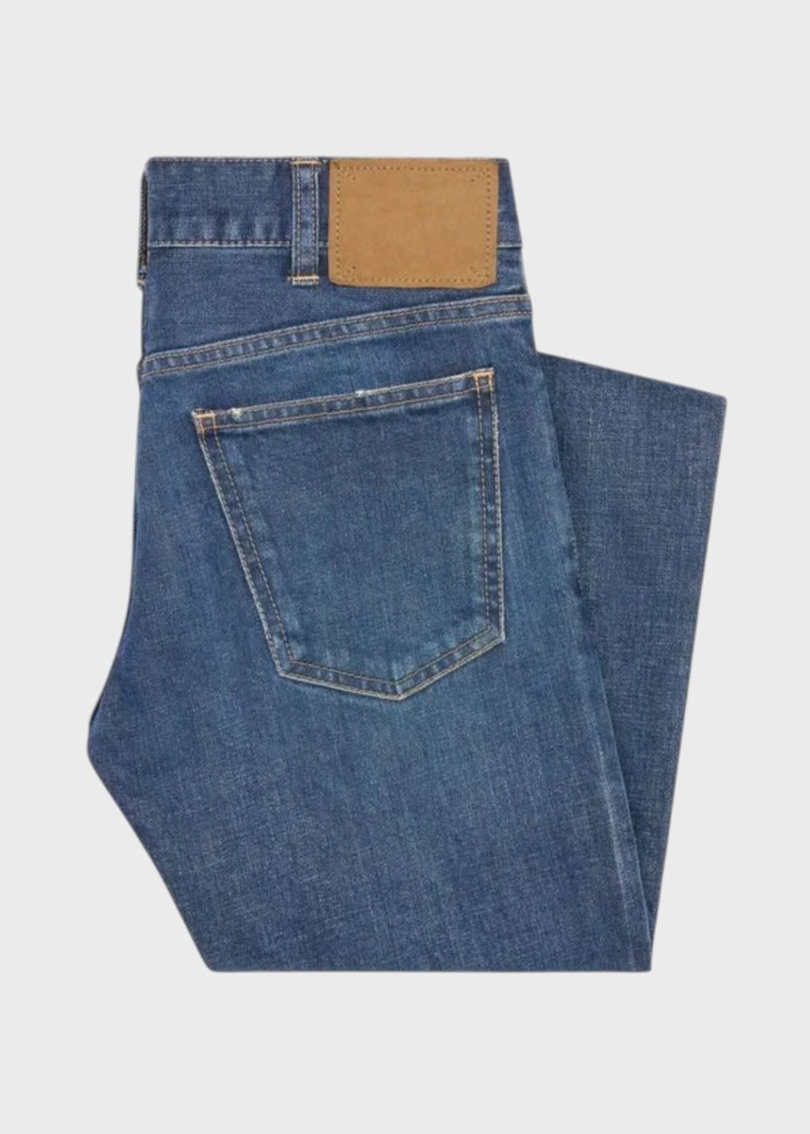 Celine Celine Jeans, Blue, Cotton Low Rise Skinny Denim Pants In Dark Union Wash