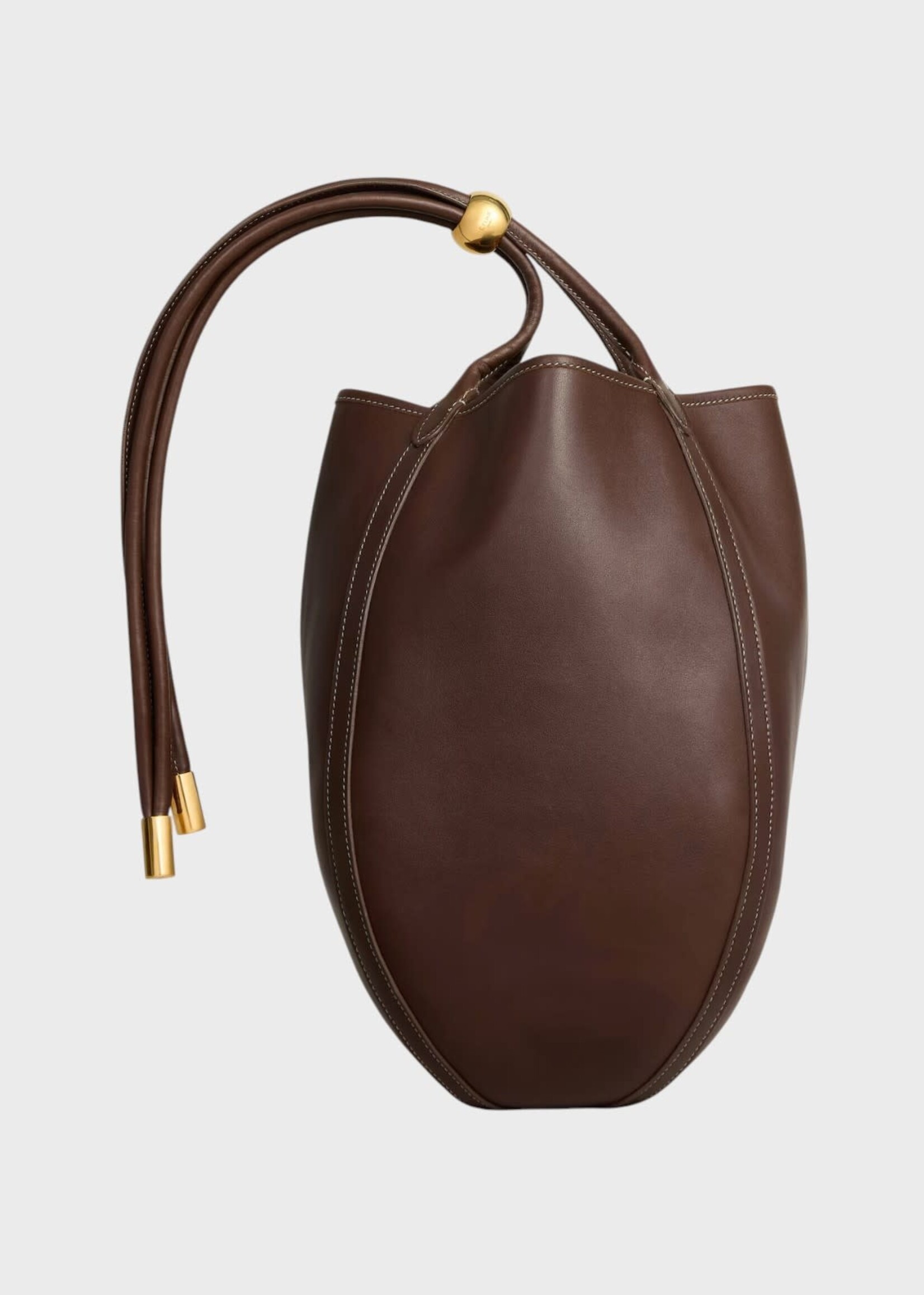 Celine Celine Bag, Brown, Supple Smooth Calfskin Small Drop Bucket In Chocolate