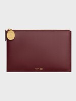 Celine Celine Bag, Red, Lambskin Duo Pouch In Syrah & Black