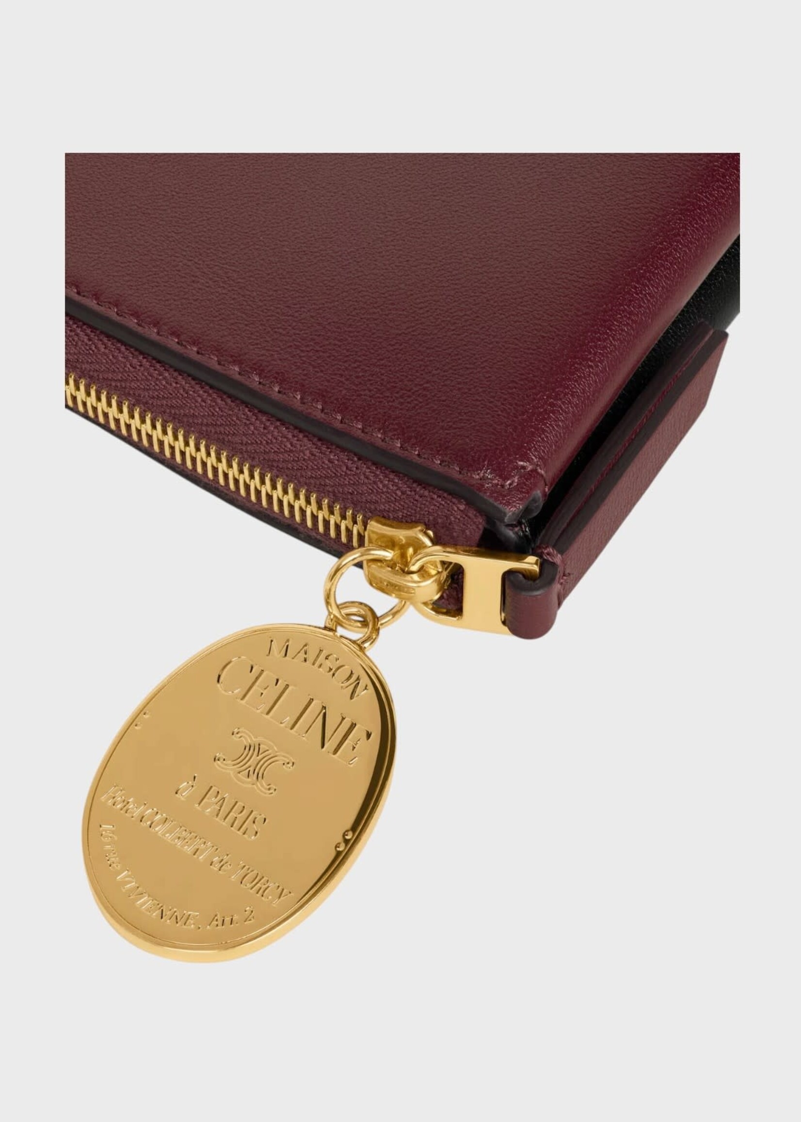 Celine Celine Bag, Red, Lambskin Duo Pouch In Syrah & Black
