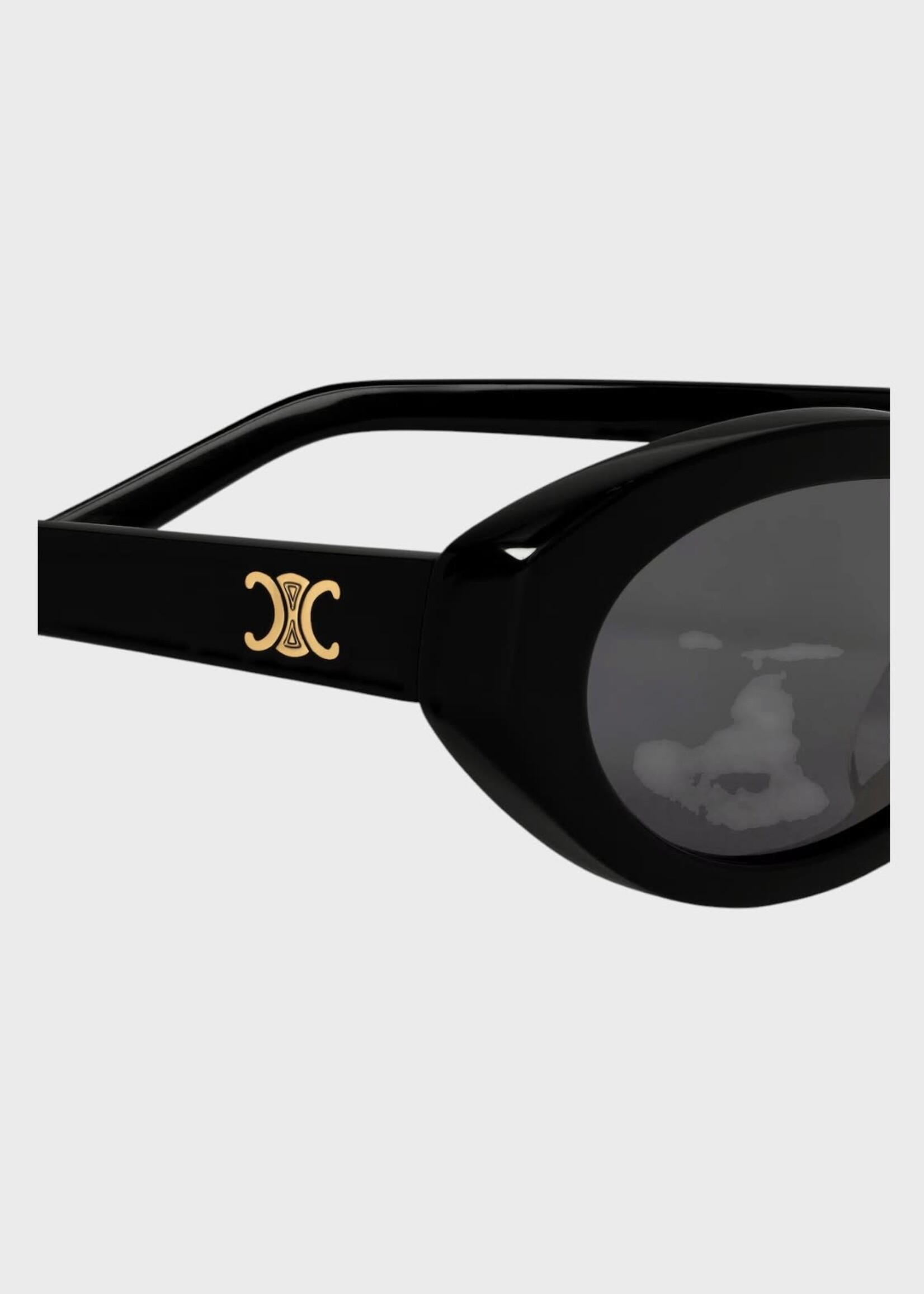 Celine Celine Sunglasses, Black, Acetate Cat Eye S359 In Black w/ Smoked Lenses
