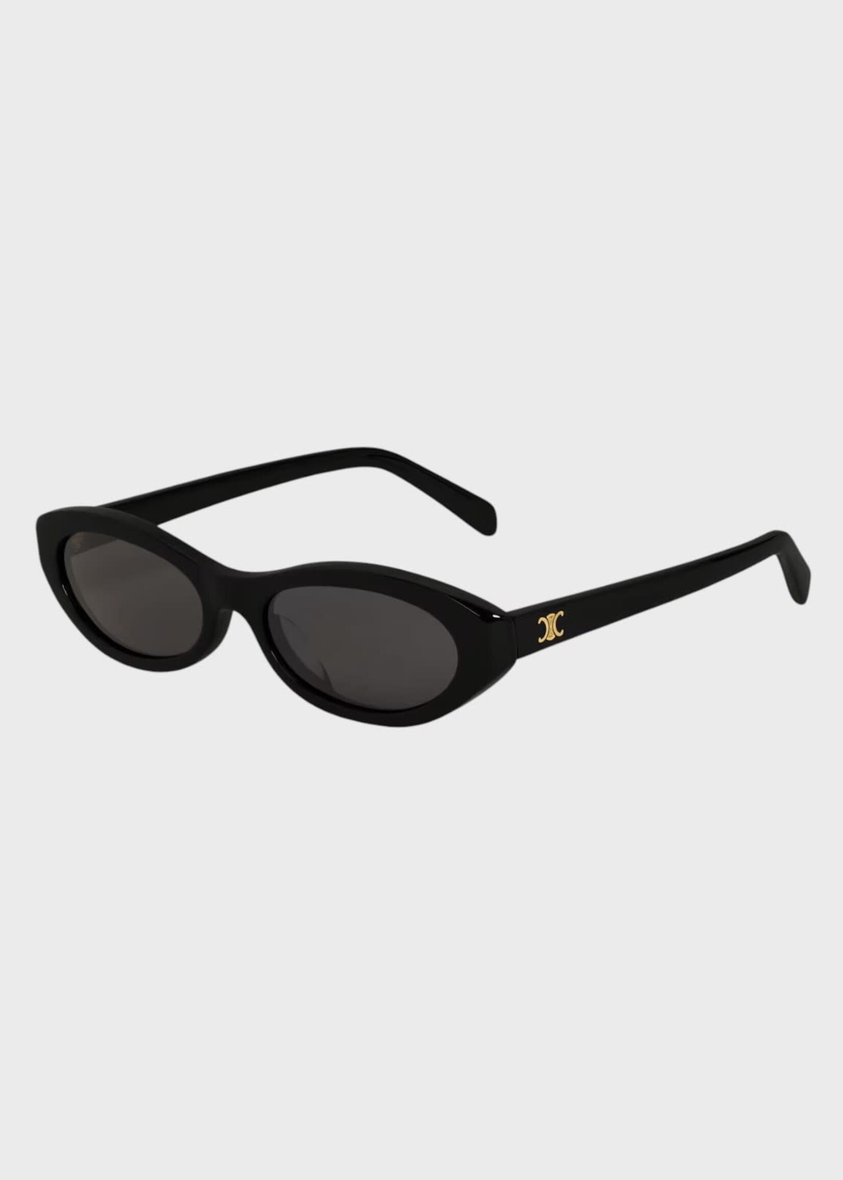 Celine Celine Sunglasses, Black, Acetate Cat Eye S359 In Black w/ Smoked Lenses