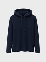 Lisa Yang Lisa Yang Knitwear, Navy, Cole Cashmere Hooded Sweater in Navy