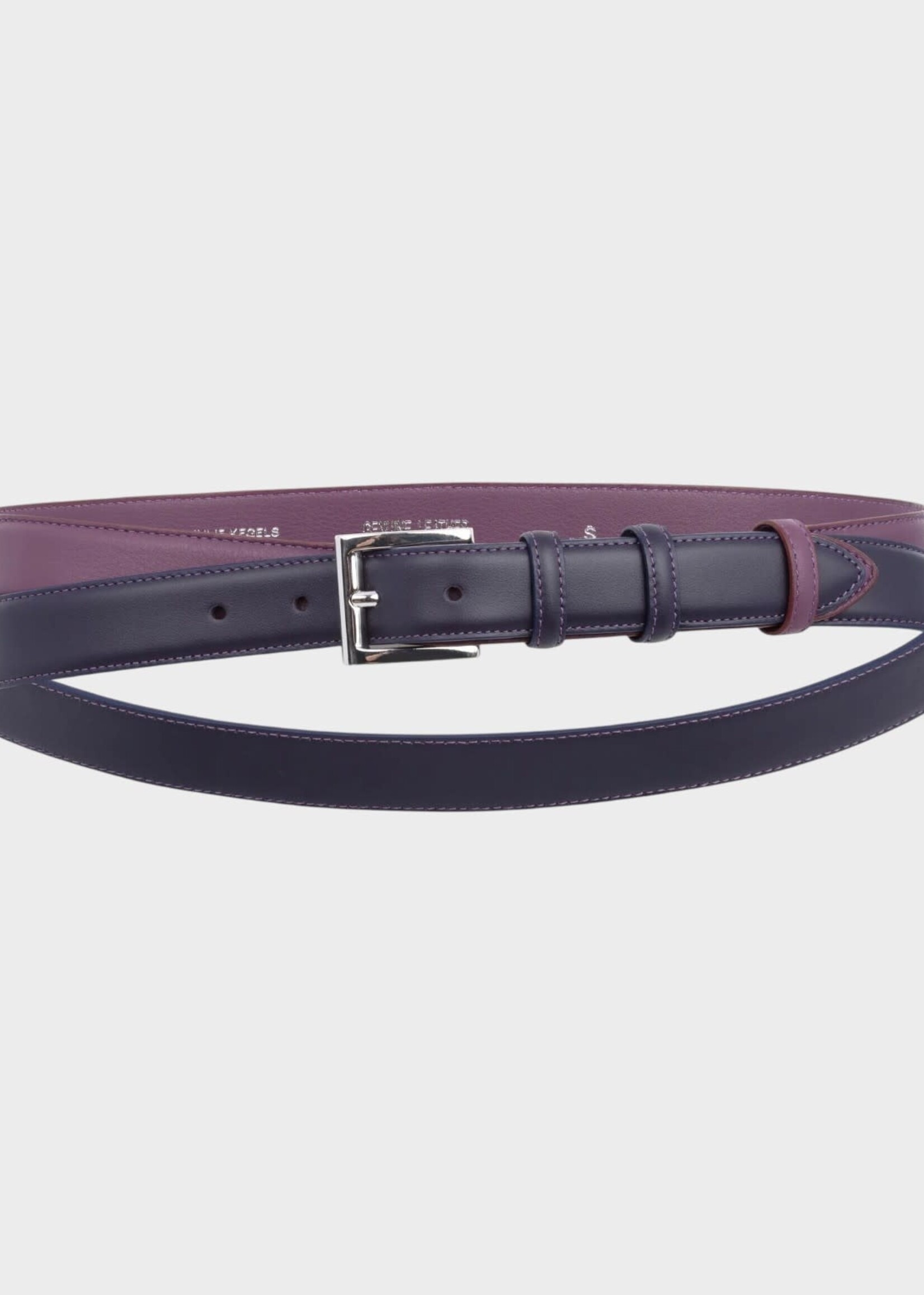 Julie Kegels Julie Kegels Belt, Purple, Aura Leather Two-Toned  Belt in Purple