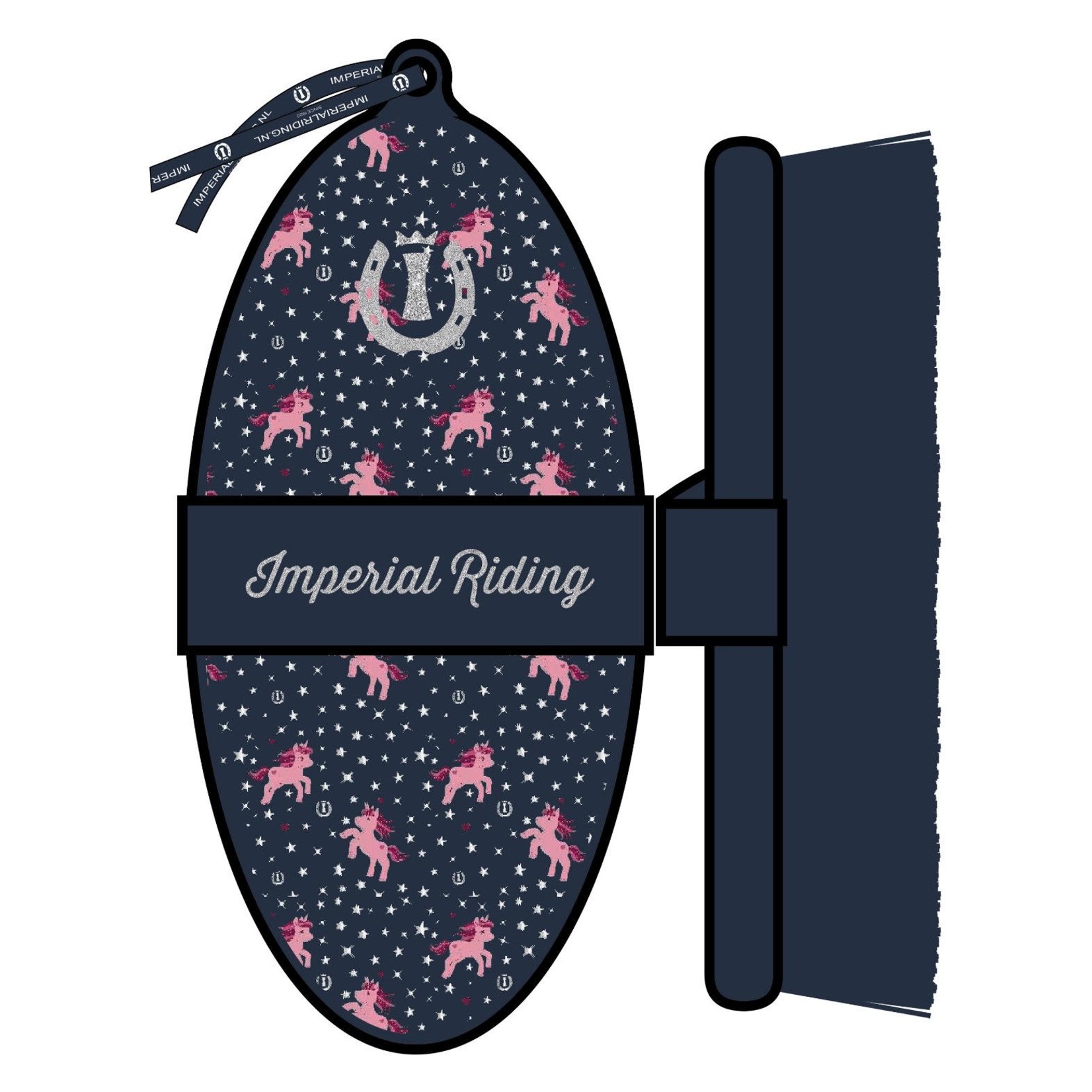 Imperial Riding Imperial Riding Kids Dandy Body Brush Unicorn  navy aop