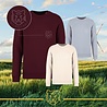 GolfRebels GolfRebels sweater met Ton sur Ton bedrukking - licht blauw GolfRebels GolfRebels sweater met Ton sur Ton bedrukking - licht blauw