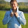 GolfRebels Hoodie met Puffed logo - Licht blauw GolfRebels Hoodie met Puffed logo - Licht blauw