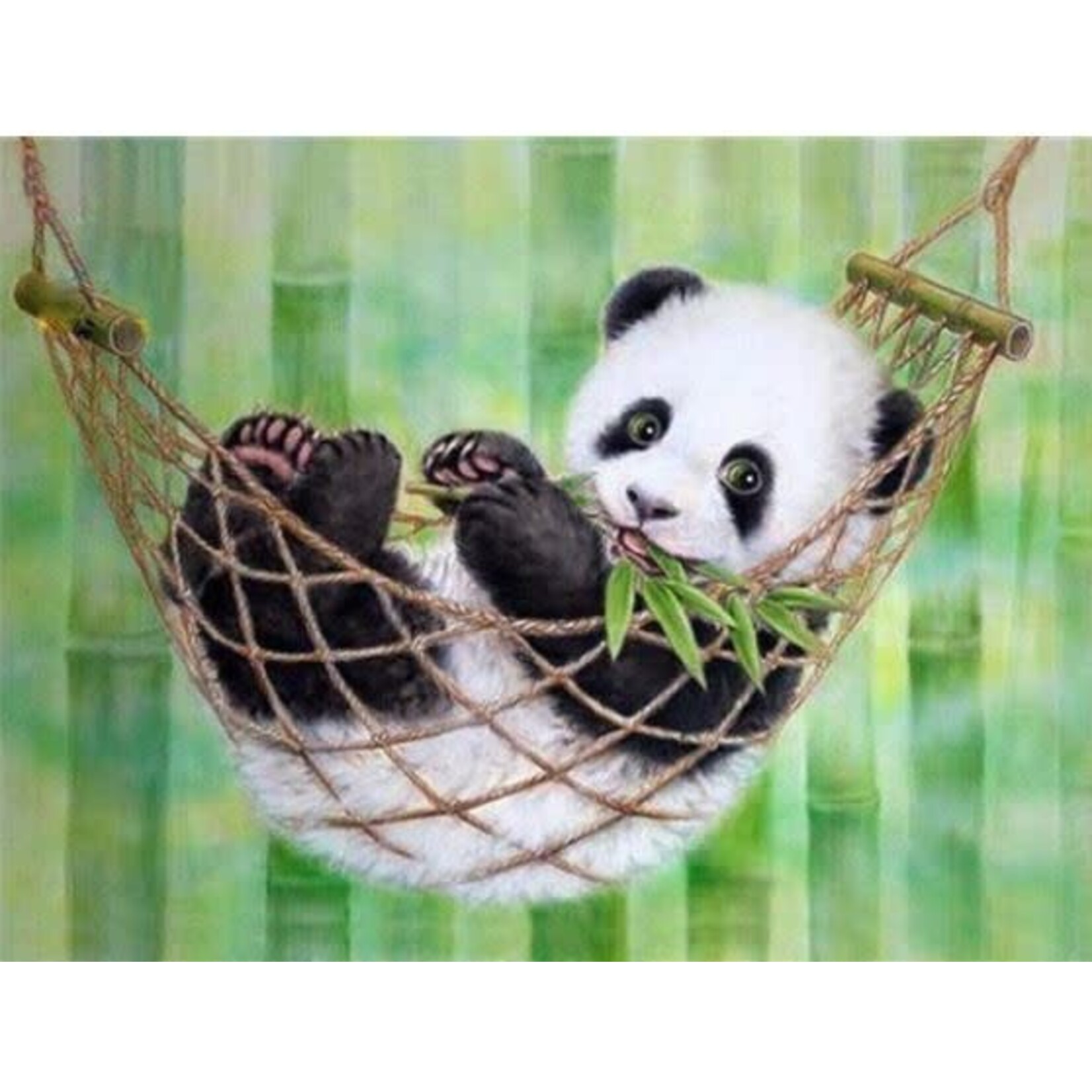 Pandabeer in hangmat