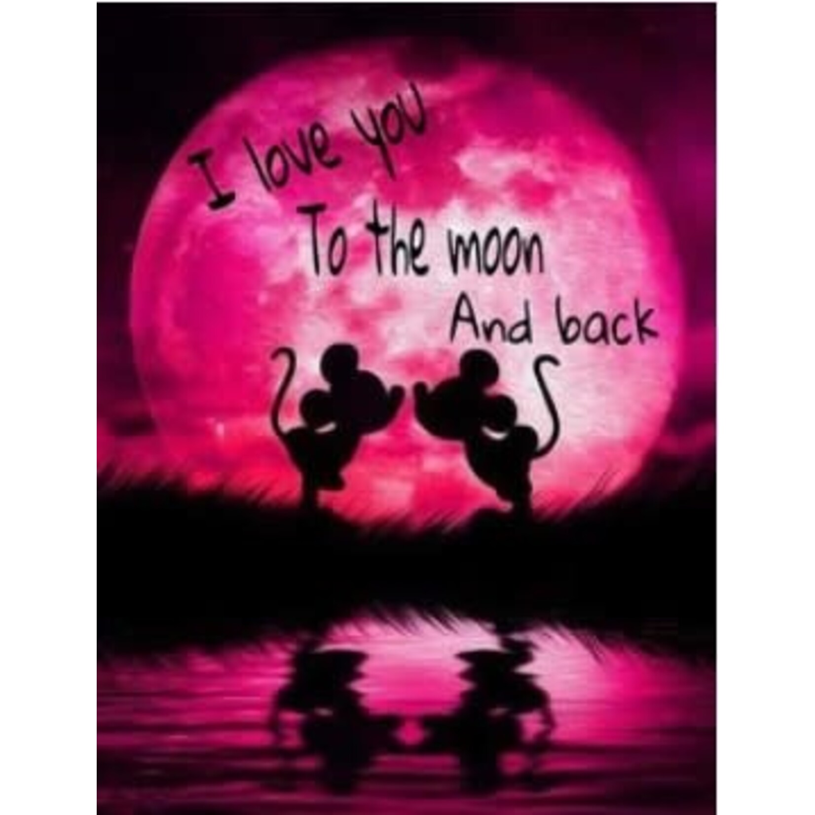 Minnie & Mickey Mouse I love you to the moon and back