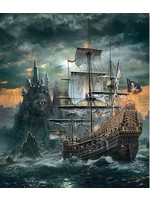 Piratenschip bij pirateneiland