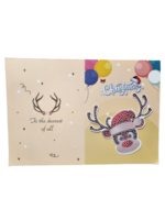 Kerstkaart Merry Christmas Rendier 3D