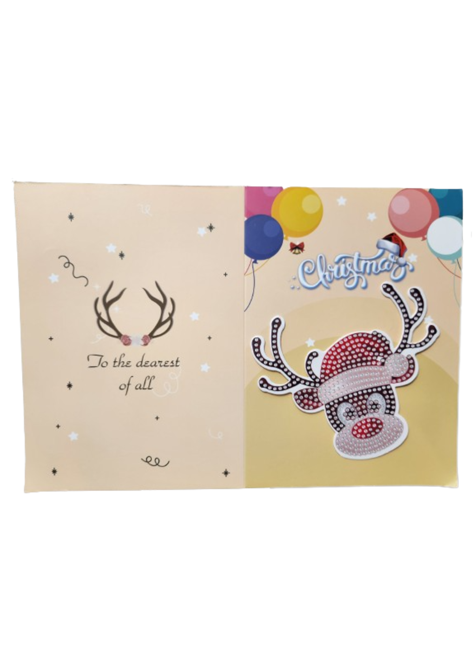 Kerstkaart Merry Christmas Rendier 3D