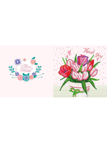 Wenskaart – Thank you – Vaas met bloemen