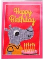 Wenskaart Happy Birthday Neushoorn