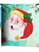 Kerstkaart – Hoofd van kerstman