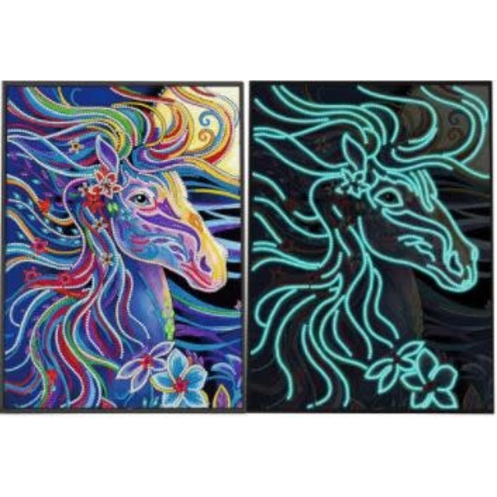 Paard verlicht  LED painting