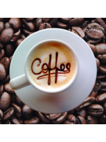 Coffee omringd met koffiebonen