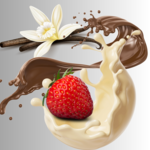 Chocolade swirl met aardbei