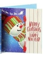 Kerstkaart – Merry Christmas – Happy New Year – Sneeuwpop