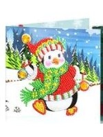 Kerstkaart – Pinguin in de sneeuw