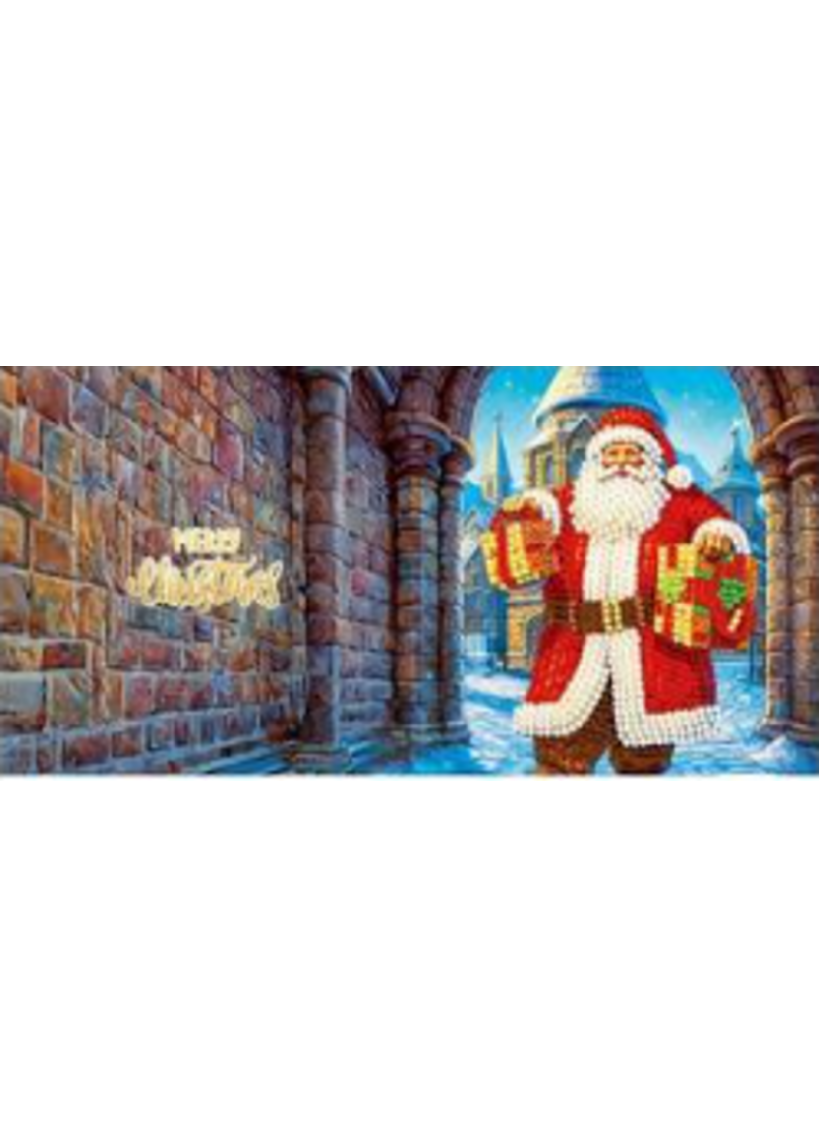 Kerstkaart – Kerstman met cadeautjes