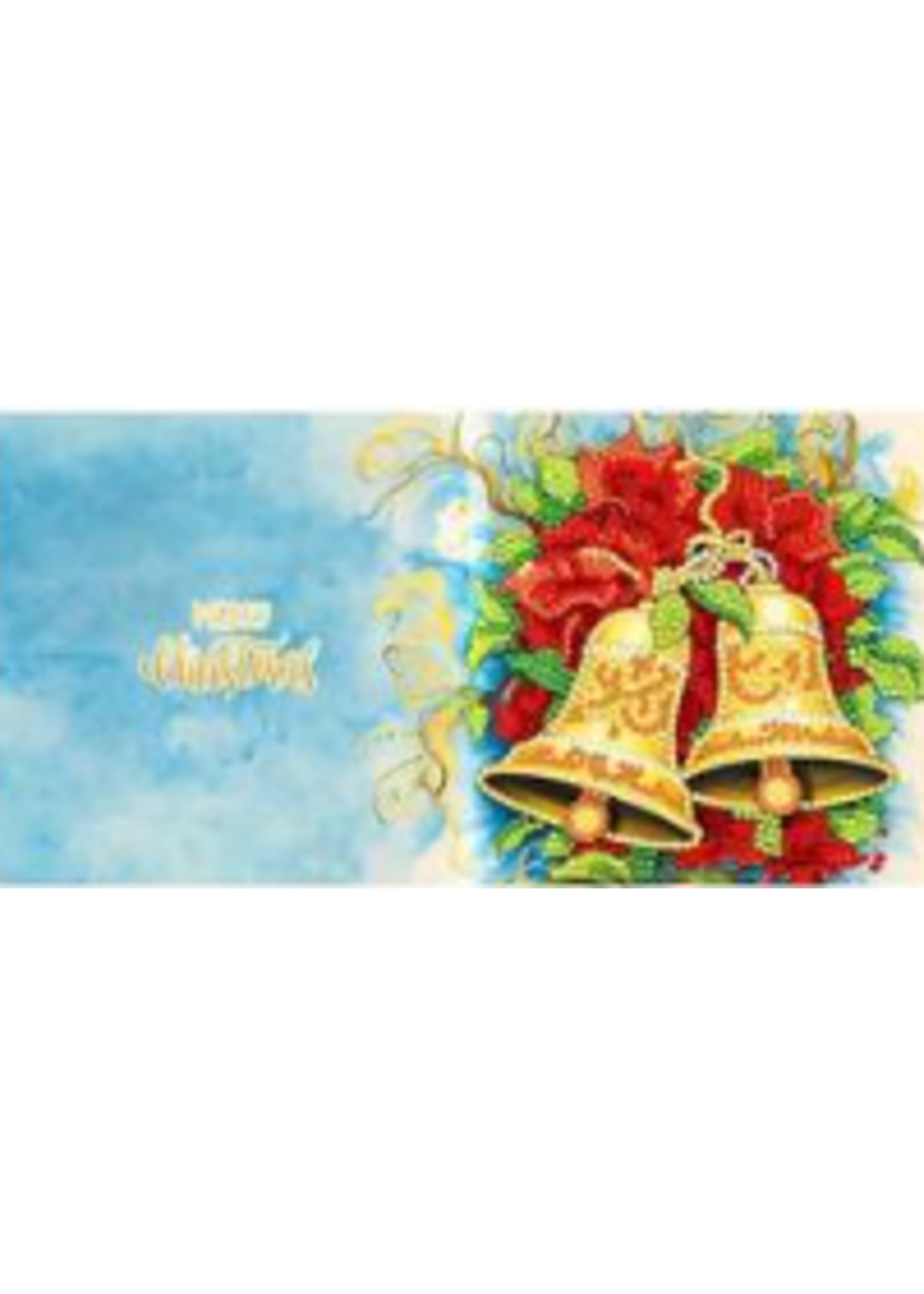 Kerstkaart – Kerstklokken met kerstroos