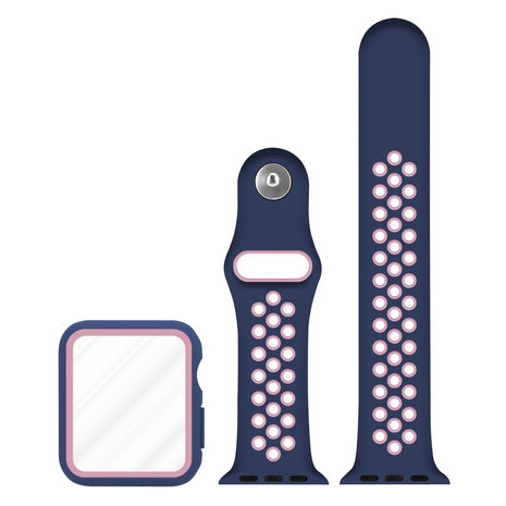 Strap-it Strap-it Correa deportiva Apple Watch + Funda TPU (azul/rosa) Strap-it Strap-it Correa deportiva Apple Watch + Funda TPU (azul/rosa)