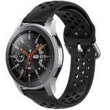 Strap-it Correa silicona con agujeros Samsung Galaxy Watch 46mm (negro)