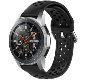 Strap-it Correa silicona con agujeros Samsung Galaxy Watch 46mm (negro)