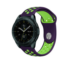Strap-it Correa deportiva Samsung Galaxy Watch 42mm (púrpura/verde) Strap-it Correa deportiva Samsung Galaxy Watch 42mm (púrpura/verde)