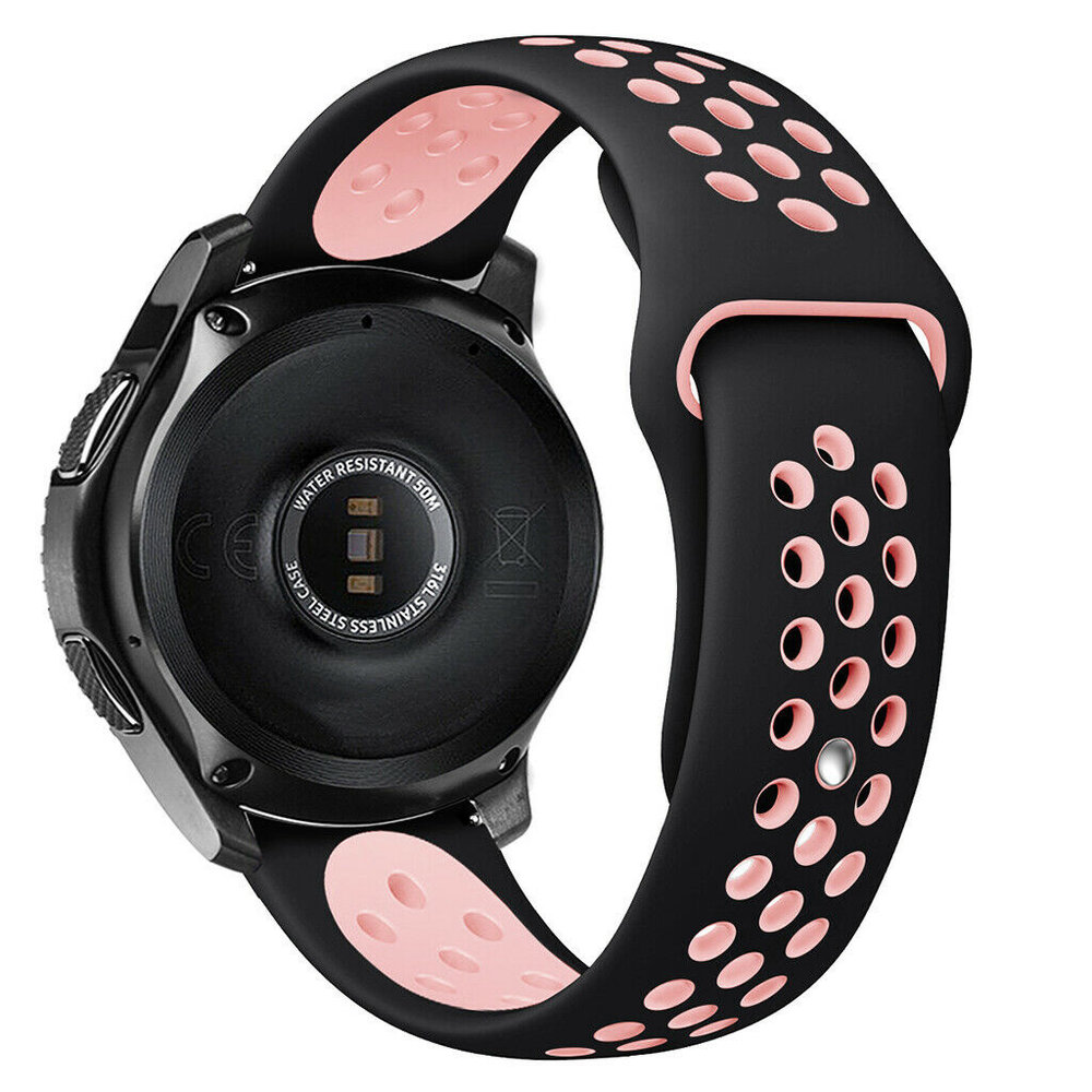 Strap-it Strap-it Correa deportiva Samsung Galaxy Watch 46mm (negra/rosa) Strap-it Strap-it Correa deportiva Samsung Galaxy Watch 46mm (negra/rosa)