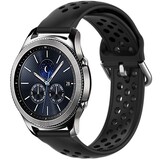 Strap-it Correa silicona con agujeros Samsung Gear S3 (negro)