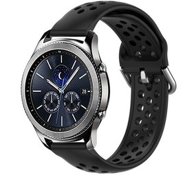 Strap-it Correa silicona con agujeros Samsung Gear S3 (negro)