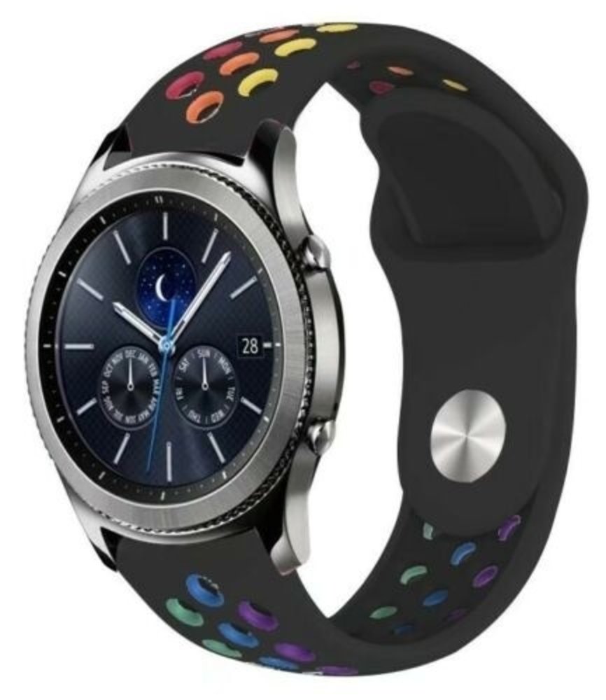 Strap-it Strap-it Correa deportiva Samsung Gear S3 (negra/arcoíris) Strap-it Strap-it Correa deportiva Samsung Gear S3 (negra/arcoíris)
