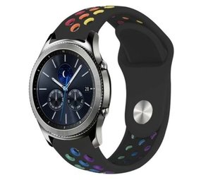 Strap-it Correa deportiva Samsung Gear S3 (negra/arcoíris) Strap-it Correa deportiva Samsung Gear S3 (negra/arcoíris)