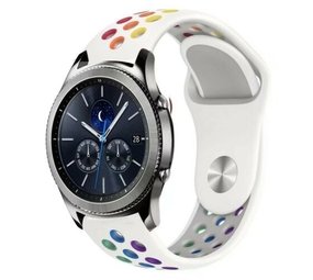 Strap-it Correa deportiva Samsung Gear S3 (blanca/arcoíris) Strap-it Correa deportiva Samsung Gear S3 (blanca/arcoíris)