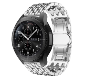 Strap-it Correa acero dragón Samsung Galaxy Watch 46mm (plateado) Strap-it Correa acero dragón Samsung Galaxy Watch 46mm (plateado)