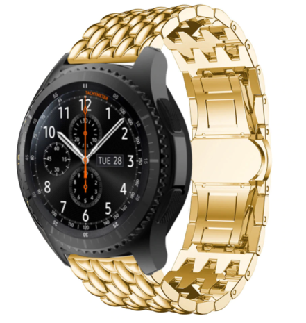 Strap-it Strap-it Correa acero dragón Samsung Galaxy Watch 46mm (oro) Strap-it Strap-it Correa acero dragón Samsung Galaxy Watch 46mm (oro)