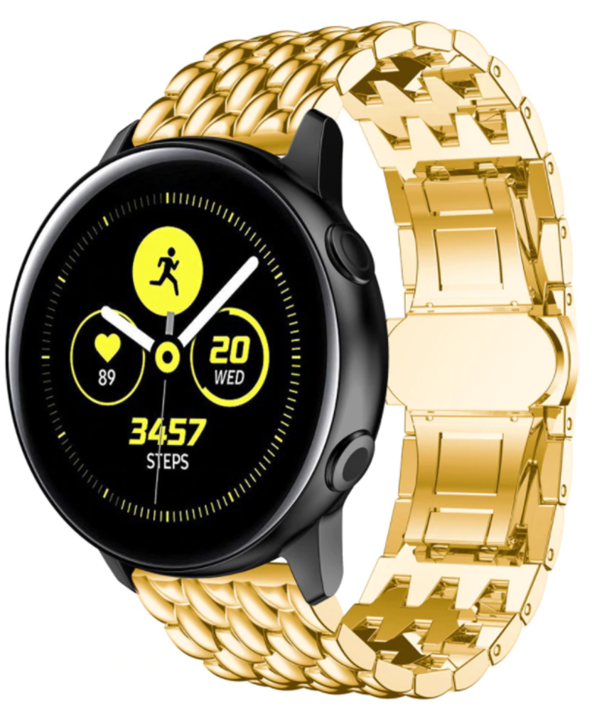 Strap-it Strap-it Correa acero dragón Samsung Galaxy Watch Active (dorado) Strap-it Strap-it Correa acero dragón Samsung Galaxy Watch Active (dorado)